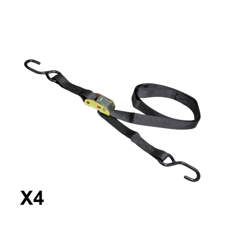 Bagaje si securizare transport - BIKETEC - set 4 chingi transport 25 mm x 2 m sarcina pana la 200 kg, 4 chingi - negru