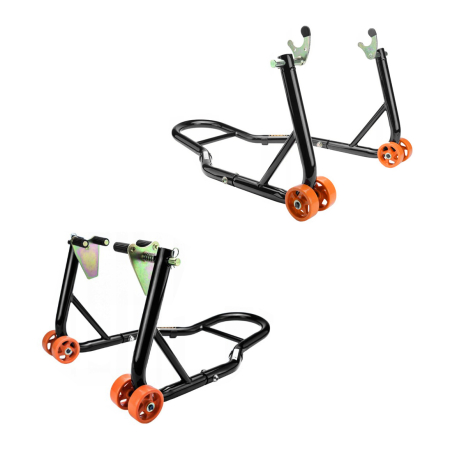 Unelte de ridicare / transport - BIKETEC - set cric / stand moto biker fata-spate tip v pentru Bobbins