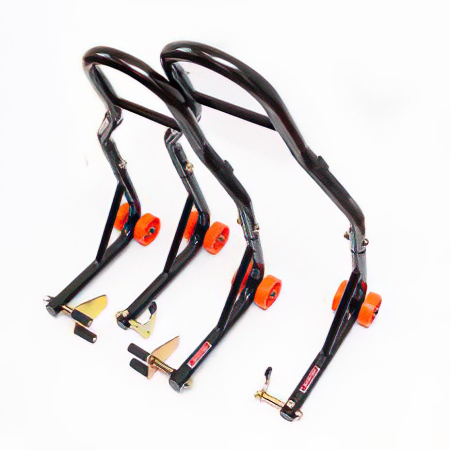 Unelte de ridicare / transport - BIKETEC - set cric / stand moto biker fata-spate tip v pentru Bobbins