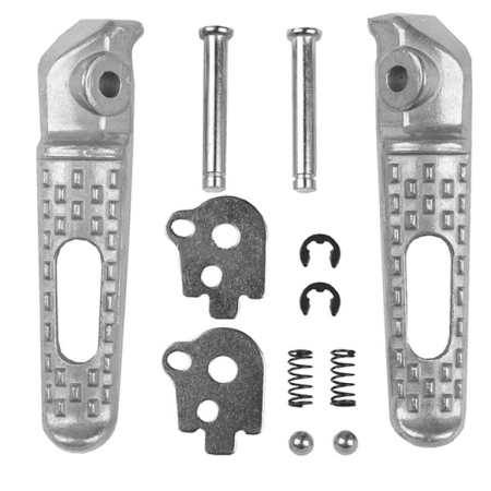 Scărițe - BIKETEC - set scarite pasager complet cu prinderi HONDA CBR 600RR / CBR 1000RR '03-14 - argintiu