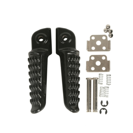 Scărițe - BIKETEC - set scarite pasager complet cu prinderi KAWASAKI ZX-6R NINJA '98-13, ZX 636 '03-06, Z 750 '04-12, Z 1000 '03-13, Z 1000SX '11-13, GTR 1400 / ER6 '06-13, ZX-10R '04-13 - negru