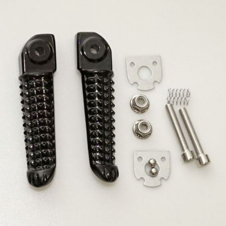 Scărițe - BIKETEC - set scarite pasager complet cu prinderi YAMAHA YZF R1 '02-11, YZF R6 '03-11 - negru