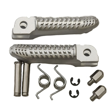 Scărițe - BIKETEC - set scarite rider complet cu prinderi BMW S 1000RR '15-17 - argintiu