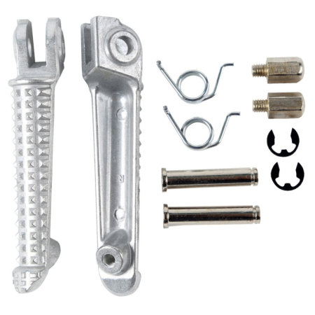 Scărițe - BIKETEC - set scarite rider complet cu prinderi YAMAHA YZF R1 '98-11, YZF R6 '99-12 - argintiu