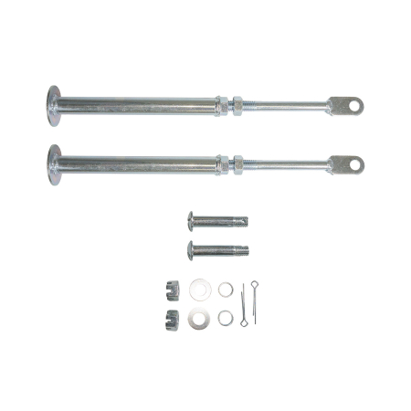 Bagaje si securizare transport - BIKETEC - set suporti pentru rampele aluminiu BTRAMP1 / BTRAMP2 - argintiu