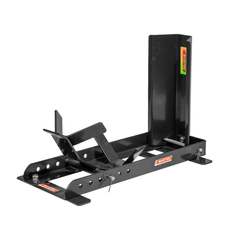 Unelte de ridicare / transport - BIKETEC - stand universal fara brate cu suport roata fata si balansier pentru transport motocicleta Wheel Chock, otel 5 mm - negru