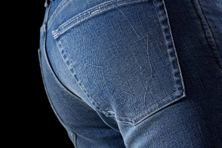 Blugi moto Furygan D12 X Kevlar Straight, albastru new dirty [5]