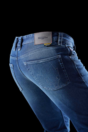 Blugi moto Furygan D12 X Kevlar Straight, albastru stonewash [5]