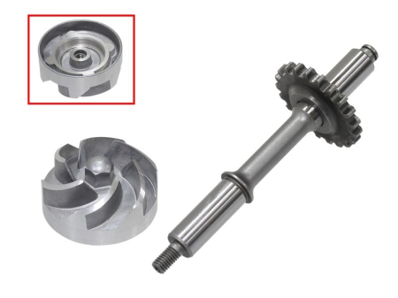 Axuri și rotoare pompă apă - BRONCO - ax si rotor pompa apa KAWASAKI KVF 650 BRUTE FORCE '05-'14, KVF 750 BRUTE FORCE '12-'21, KRF 750 TERY x '08-'13, KFX / KVF 700 '04-'09, SUZUKI LT-V 700 '04-'06