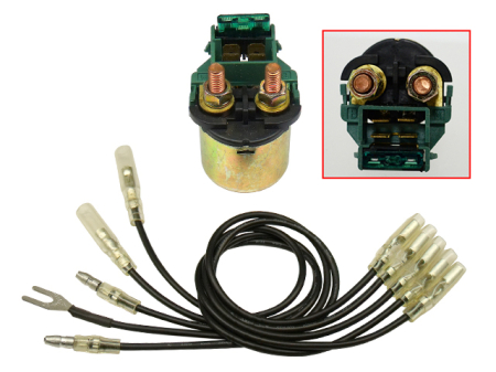 Releu electromotor - BRONCO - releu electromotor universal 30A, rotund, cu siguranta