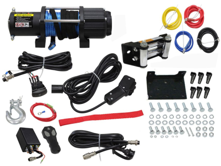 Accesorii moto si ATV - BRONCO - troliu 5000 lbs (2268 kg), coarda sintetica 5.5 mm x 15.2 m, cu telecomanda
