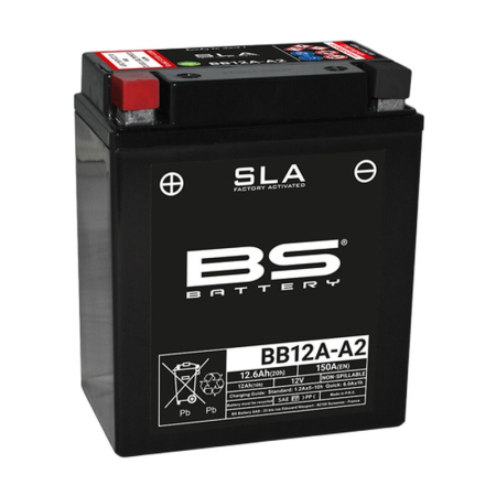 Baterii - BS BATTERY - acumulator BB12A-A2 (FA) (YB12A-A2), 12V, 12Ah, 150A, 134x80x161 mm, fara intretinere, activat de fabrica
