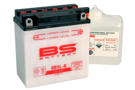 Baterii - BS BATTERY - acumulator BB9L-B (YB9L-B) (12N9-3B), 12V, 9Ah, 115A, 135x75x139 mm, cu intretinere, 