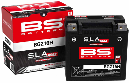 Baterii - BS BATTERY - acumulator BGZ16H MAX (FA) (YTX14H,YTX14,YTX14-BS), 12V, 16Ah, 240A, fara intretinere, activat de fabrica