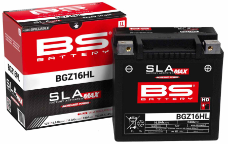 Baterii - BS BATTERY - acumulator BGZ16HL MAX (FA) (YTX14HL,YTX14L,YTX14L-BS), 12V, 16Ah, 240A, fara intretinere, activat de fabrica