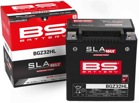 CONSUMABILE SI INTRETINERE - BS BATTERY - acumulator BGZ32HL MAX (FA) (YTX30L,YTX30HL,YTX30L-BS, YB30L-B), 12V, 32Ah, 500A, 170x132x175 mm, fara intretinere, activat de fabrica, inlocuieste 300884