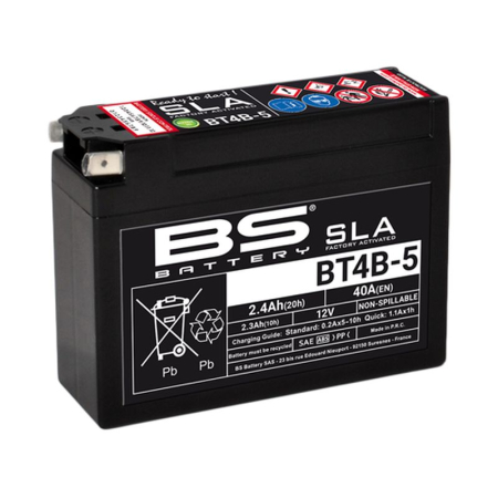 CONSUMABILE SI INTRETINERE - BS BATTERY - acumulator BT4B-5 (FA) (YT4B-5), 12V, 2.3Ah, 40A, 113x38x85 mm, fara intretinere, activat de fabrica