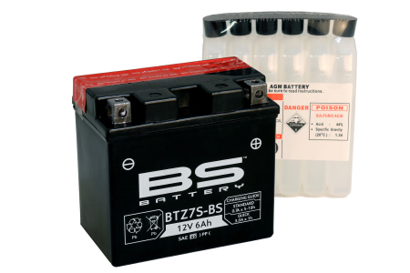 Baterii - BS BATTERY - acumulator BTZ7S-BS (YTZ7S, YTZ7S-BS), 12V, 6Ah, 130A, 112x69x103 mm, fara intretinere, 