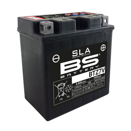 CONSUMABILE SI INTRETINERE - BS BATTERY - acumulator BTZ7V (FA) (YTZ7V), 12V, 6.5Ah, 105A, 113x70x121 mm, fara intretinere, activat de fabrica