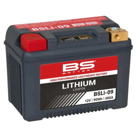 CONSUMABILE SI INTRETINERE - BS BATTERY - acumulator LiFePO4 BSLI-09 cu indicator de incarcare, 12.8V, 7.5Ah, 90Wh, 480A, 148x86x105 mm