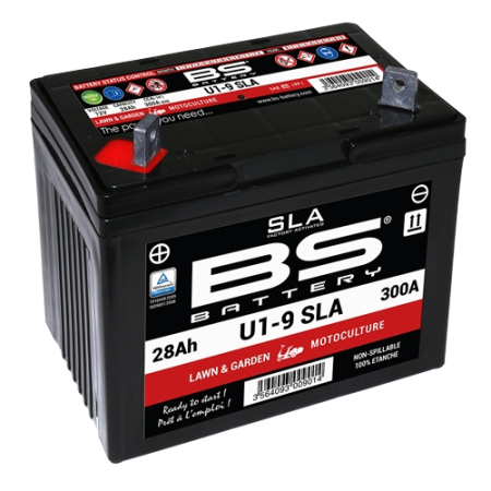 Baterii - BS BATTERY - acumulator U1-9 (FA), SLA, 12V, 28Ah, 300A, 195x125x176 mm, fara intretinere, activat de fabrica, pentru masina de tuns gazon