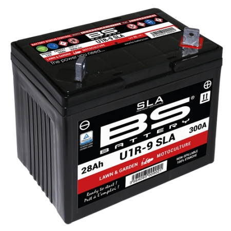 Baterii - BS BATTERY - acumulator U1R-9 (FA), SLA, 12V, 28Ah, 300A, 195x125x176 mm, fara intretinere, activat de fabrica, pentru masina de tuns gazon