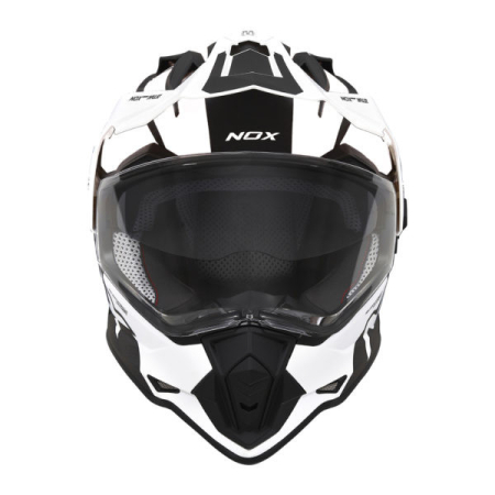 Cască moto adventure NOX N312 Impulse Negru Mat/Alb [4]