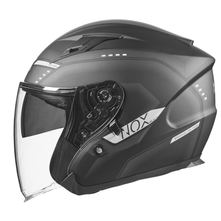 CASTI - Cască moto jet NOX N128 Krill Negru Mat/Alb