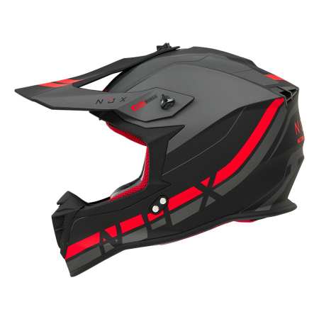 CASTI - Cască motocross NOX N633 Airshock Negru Mat/Roșu