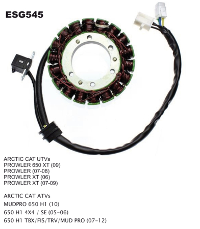 Bobinaje (statoare) și rotoare - ELECTROSPORT - Stator  ARCTIC CAT 650 H1 (06-) (0802-037)