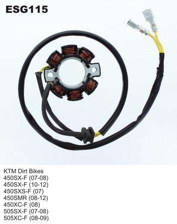 Bobinaje (statoare) și rotoare - ELECTROSPORT - Stator  KTM SXF 450 '07-'12, SXF 505 '07-'08, XCF 505 '08-'09