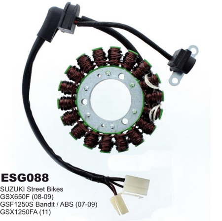 Bobinaje (statoare) și rotoare - ELECTROSPORT - Stator  SUZUKI GSF 650 '07-'08, GSF 1250 '07-'09, GSX 650F '08-'09, GSX 1250F '11 cu impulsator