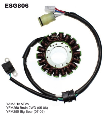 Bobinaje (statoare) și rotoare - ELECTROSPORT - Stator  YAMAHA YFM 250 BIG BEAR (07-09), BRUIN (05-06)