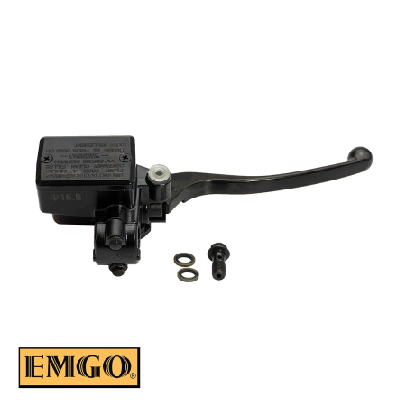 Pompă frână - EMGO - pompa frana fata completa (15,8 mm) cu prindere oglinda si maneta HONDA CB 400 '79-82, GL 500, CB 650, CX 650, CB 750 F '79-83, VF 750, CB 900 F '79-83, CBX 1000 '79-82 - neagra - OEM 45500-463