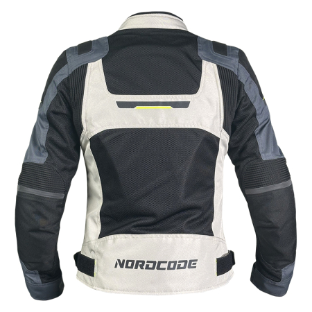 Geacă moto damă Nordcode Escape WP de vară cu membrană, negru/gri/albastru [2]