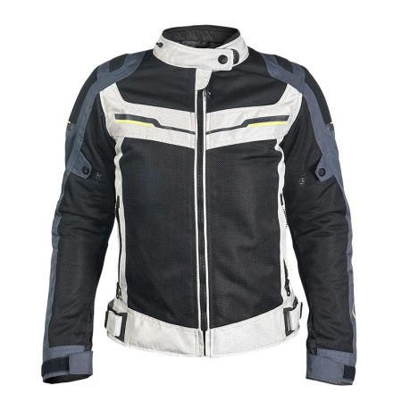 Geacă moto damă Nordcode Escape WP de vară cu membrană, negru/gri/albastru [1]