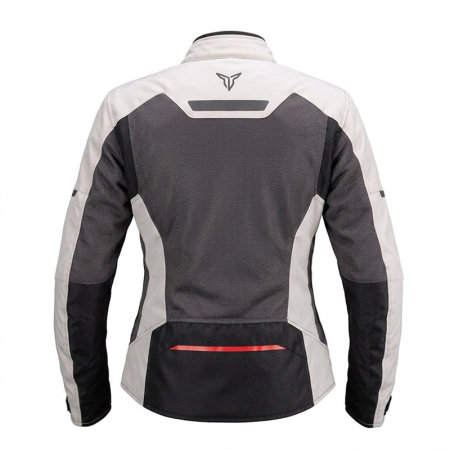 Geacă moto damă Nordcode Jackal Air mesh de vară, gri/roșu [2]