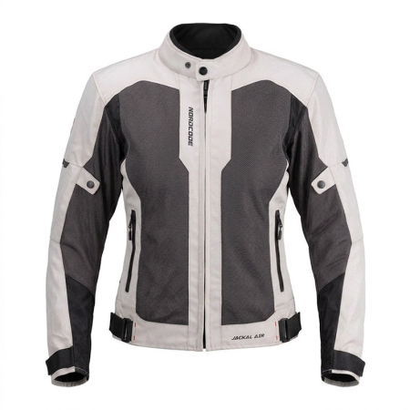 Geacă moto damă Nordcode Jackal Air mesh de vară, gri/roșu [1]