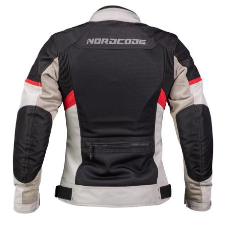 Geacă moto damă Nordcode Luna de vară, gri/roșu [2]