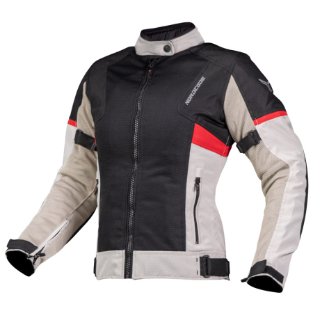 ECHIPAMENTE - Geacă moto damă Nordcode Luna de vară, gri/roșu