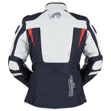Geacă moto de damă Furygan Apalaches Lady impermeabilă, albastru/alb/roșu [1]