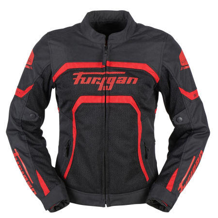 ECHIPAMENTE - Geacă moto de damă Furygan Mystic Evo Vented Lady de vară, negru/roșu