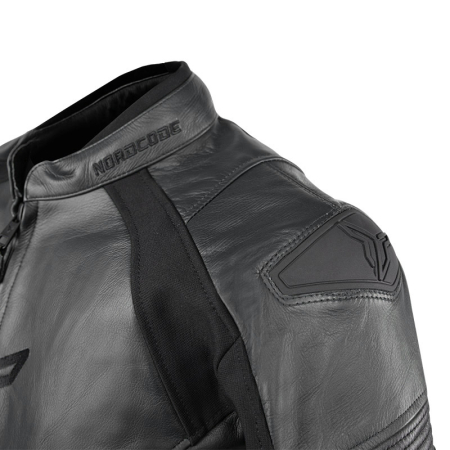 Geacă moto din piele Nordcode Racer sport, negru [3]