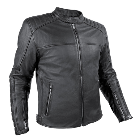 Geacă moto din piele Nordcode Rebel clasică, negru [1]
