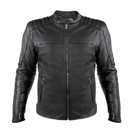 Geacă moto din piele Nordcode Rebel clasică, negru [5]