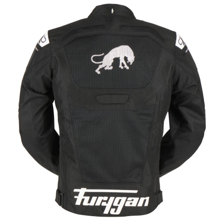 Geacă moto Furygan Atom Vented Evo de vară, negru/alb [1]