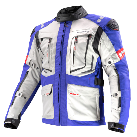 ECHIPAMENTE - Geacă moto Nordcode Dakar Evo II adventure 4 sezoane, gri/albastru