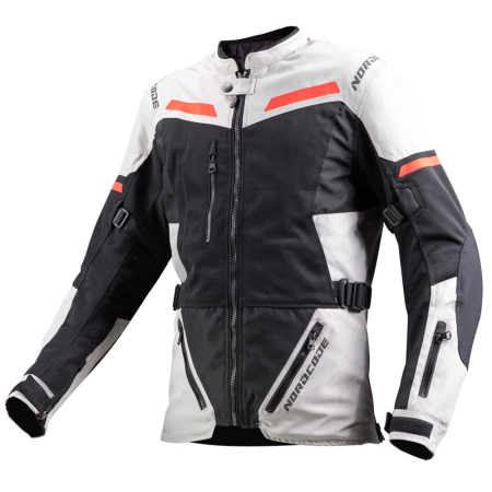 Geacă moto Nordcode Dune adventure de vară, gri/roșu [2]