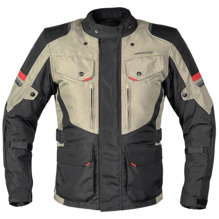Geacă moto Nordcode Dust de iarnă impermeabilă, negru/nisipiu [1]