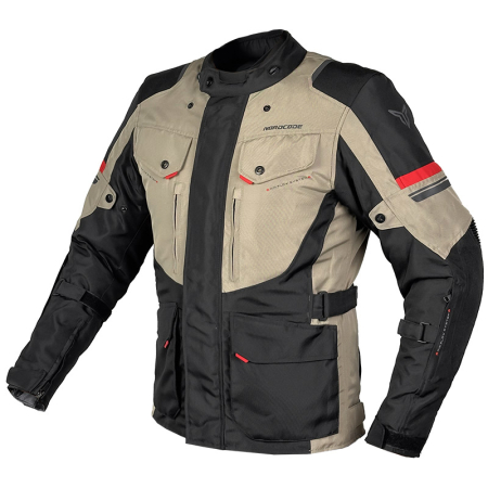 ECHIPAMENTE - Geacă moto Nordcode Dust de iarnă impermeabilă, negru/nisipiu